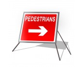 Pedestrian Right Roll Up Sign 
